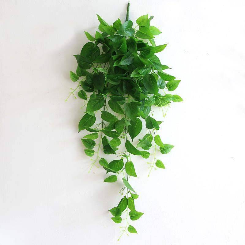 Simulation Lvluo living room Hanging wall Green planting wall hanging plant decorative hanging fake flower wall plastic leaves hanging orchid hanging basket