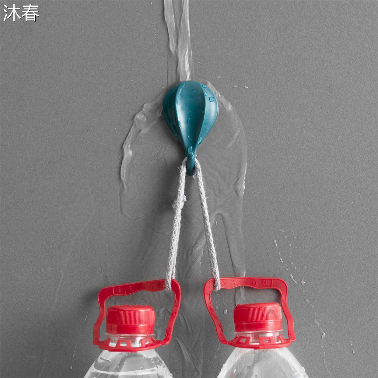 Creative cute hot air balloon hookless sticky hook hook hook hook hook hanging coat -free punching sticker wall strong glue