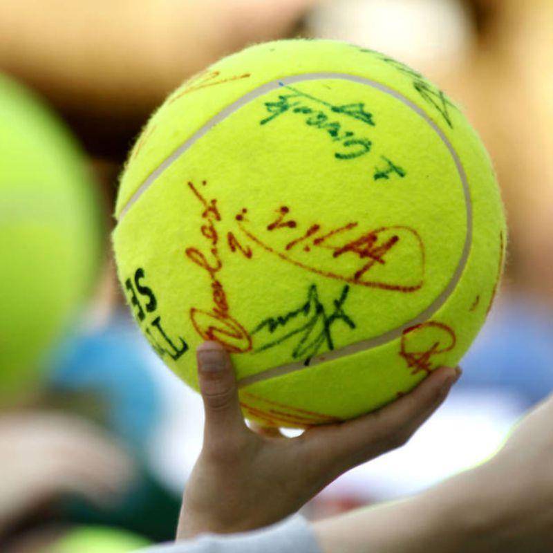 Signature of large tennis 9.5 -inch Chinese tennis open gift collection inflatable tennis diameter 24cm