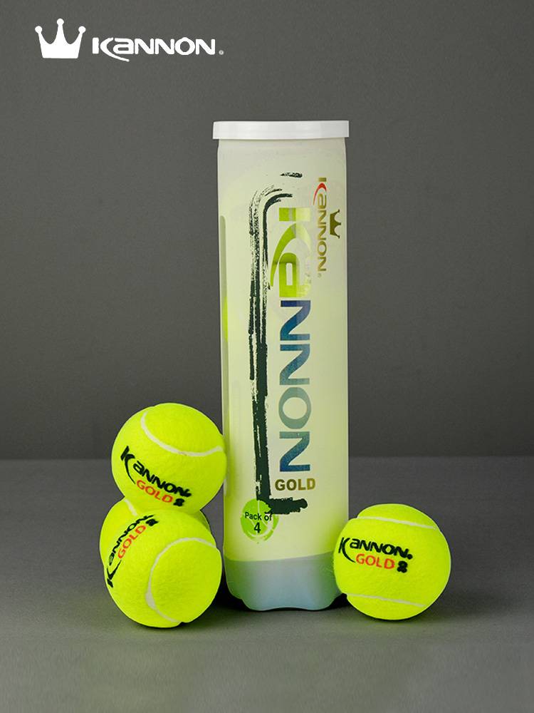 Kanglong Kannon Golden Crown Tennis 4 cans Thai -made professional playback training competition ball black pot and white can