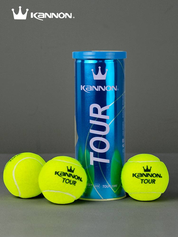 Kanglong Kannon Golden Crown Tennis 4 cans Thai -made professional playback training competition ball black pot and white can