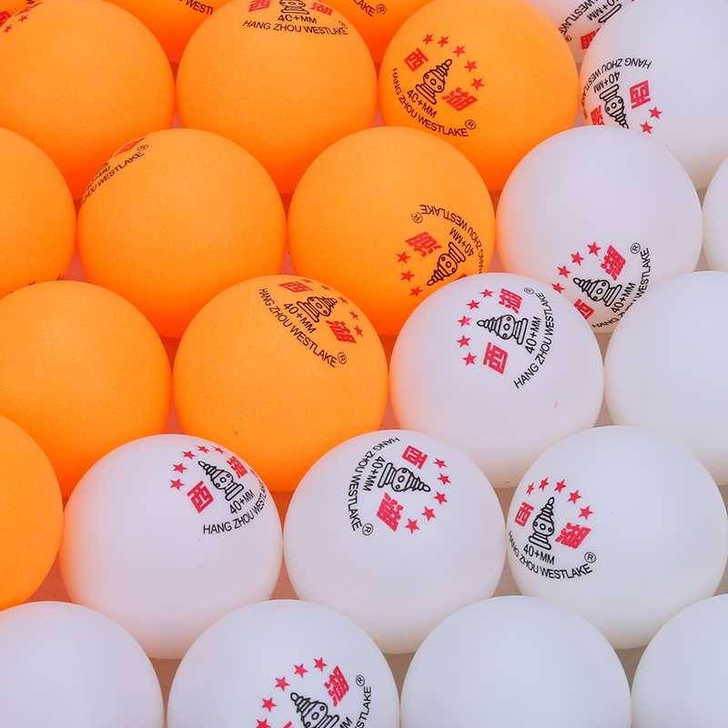  West Lake five -star table tennis adult child training competition special player white yellow hair player ball