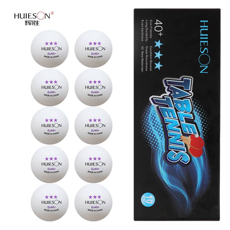 Huisheng DJ40+box ping -ping -new material competition -level elastic play special ball white yellow table tennis