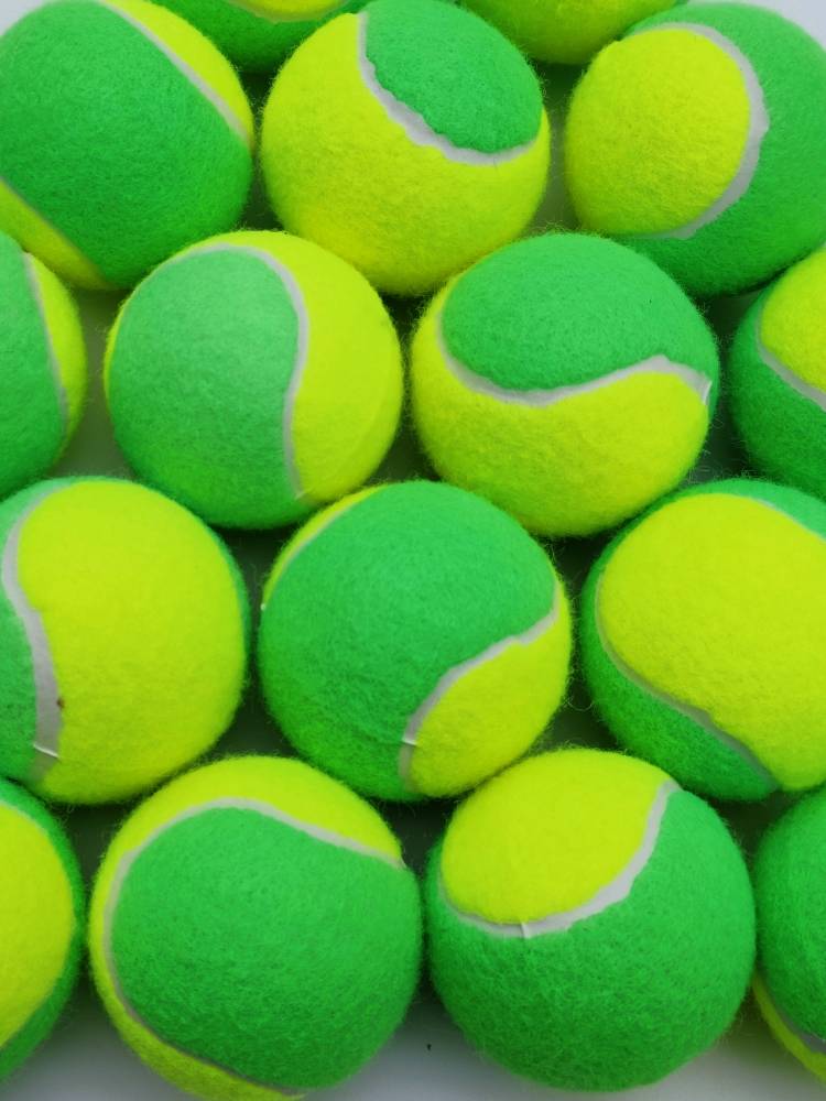 Color tennis high -elastic genuine two -color training Beginning beginners hit children's pet dog toy massage basket