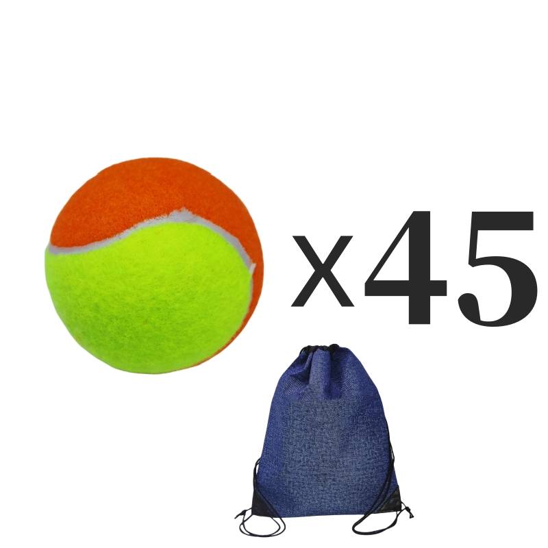 45 orange yellow high-powered tennis balls