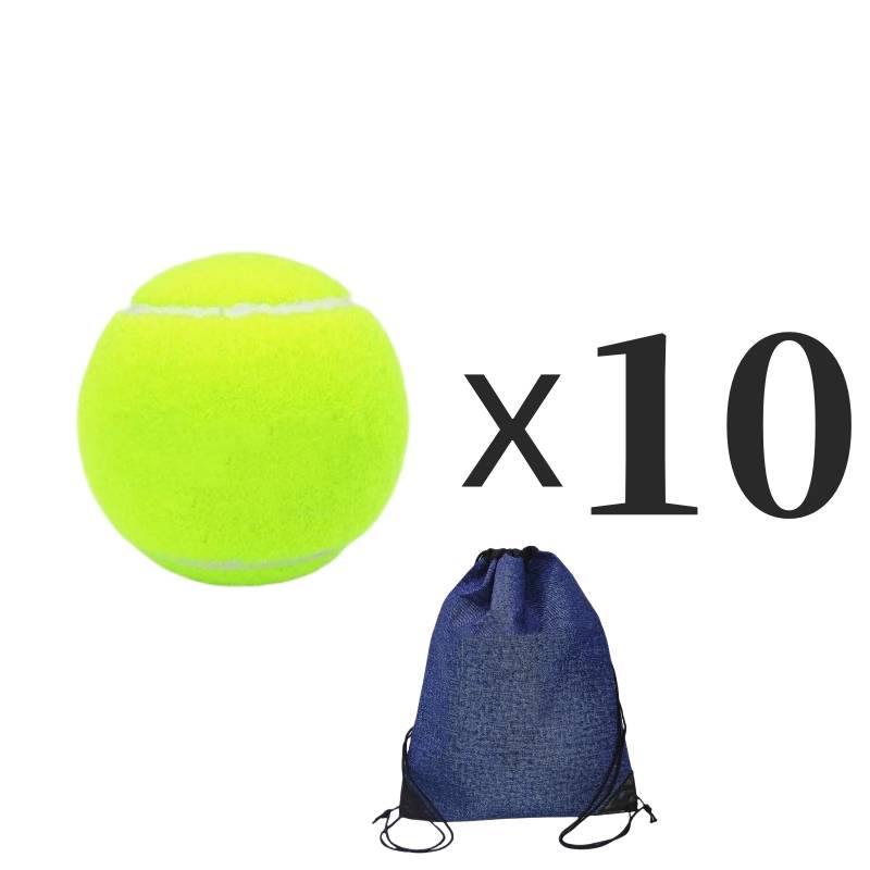 Ten full yellow high-powered tennis