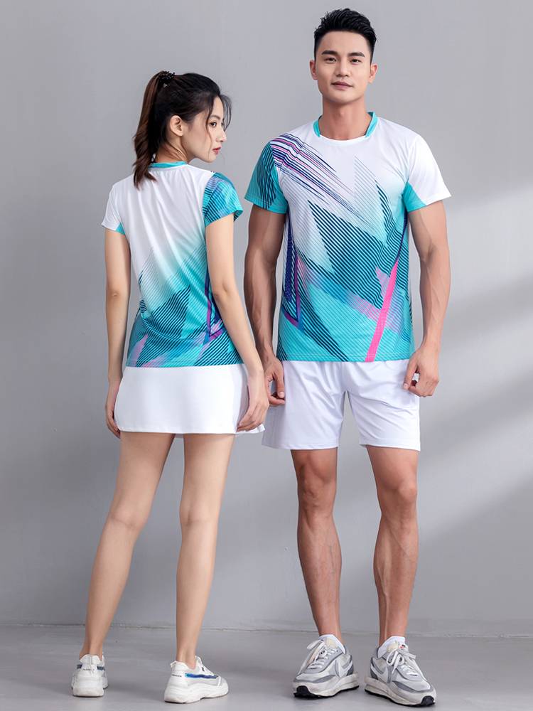Nike's new badminton clothing suite fast -drying female short -sleeved volleyball tennis table tennis jersey men's sportswear customization