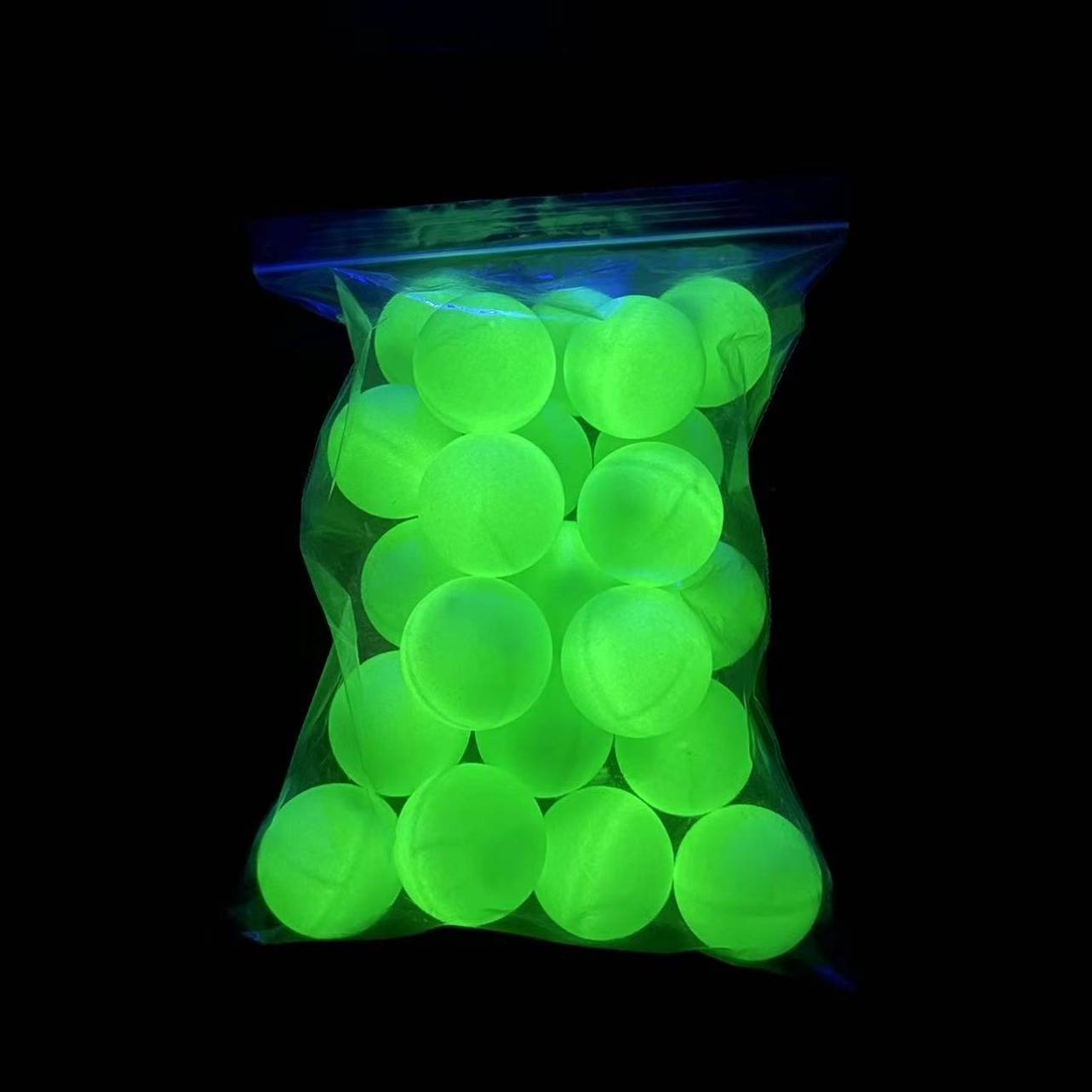 10 installations of fluorescent green