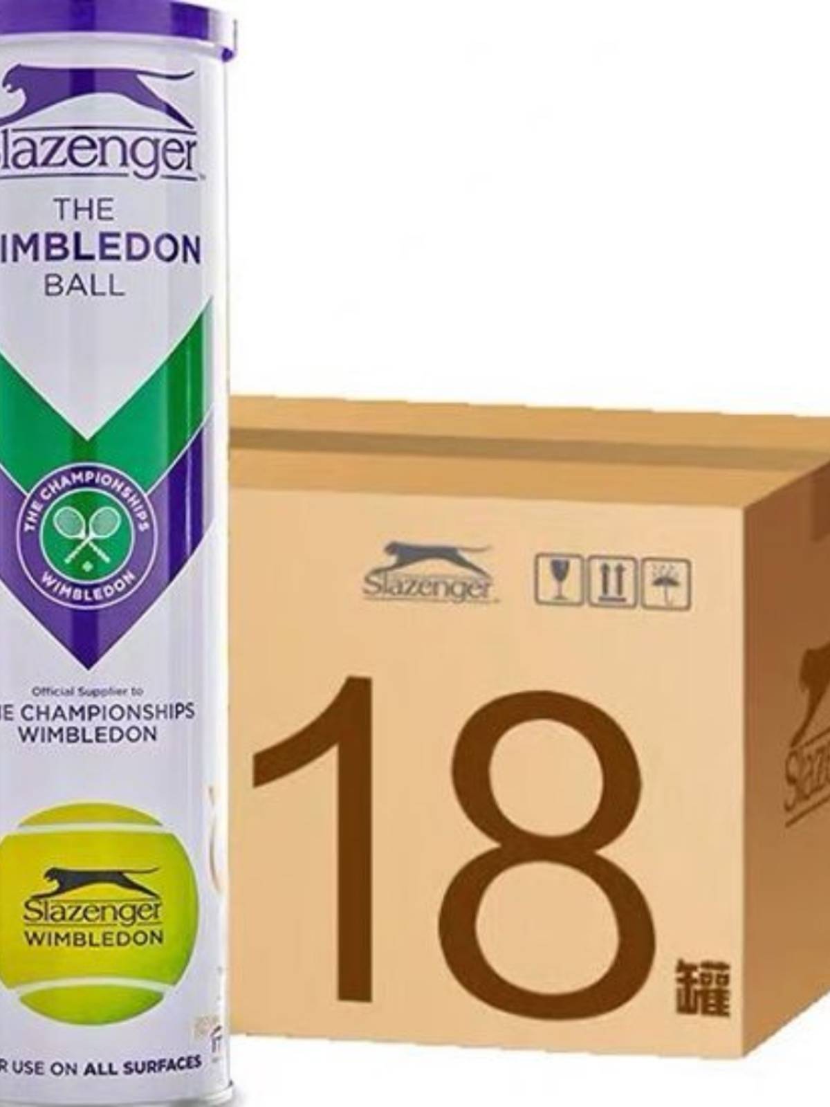 SLAZENGER Slissinger Tennis Wimmed Iron Tank Professional Games 3 capsules 3 capsules are installed and tidy -free