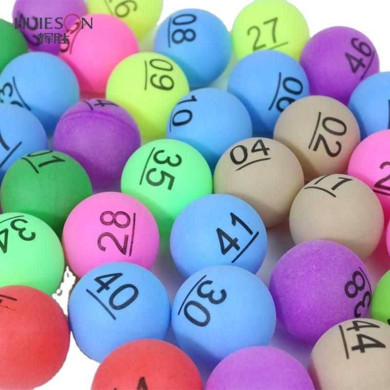50/Bag no bruming color ball PP material ping pong color ball promotion color table tennis to print logs