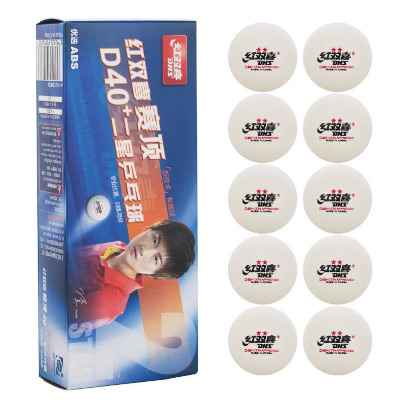 Sai Ding 2 Star 40mm+Table Tennis (10 Pack) White