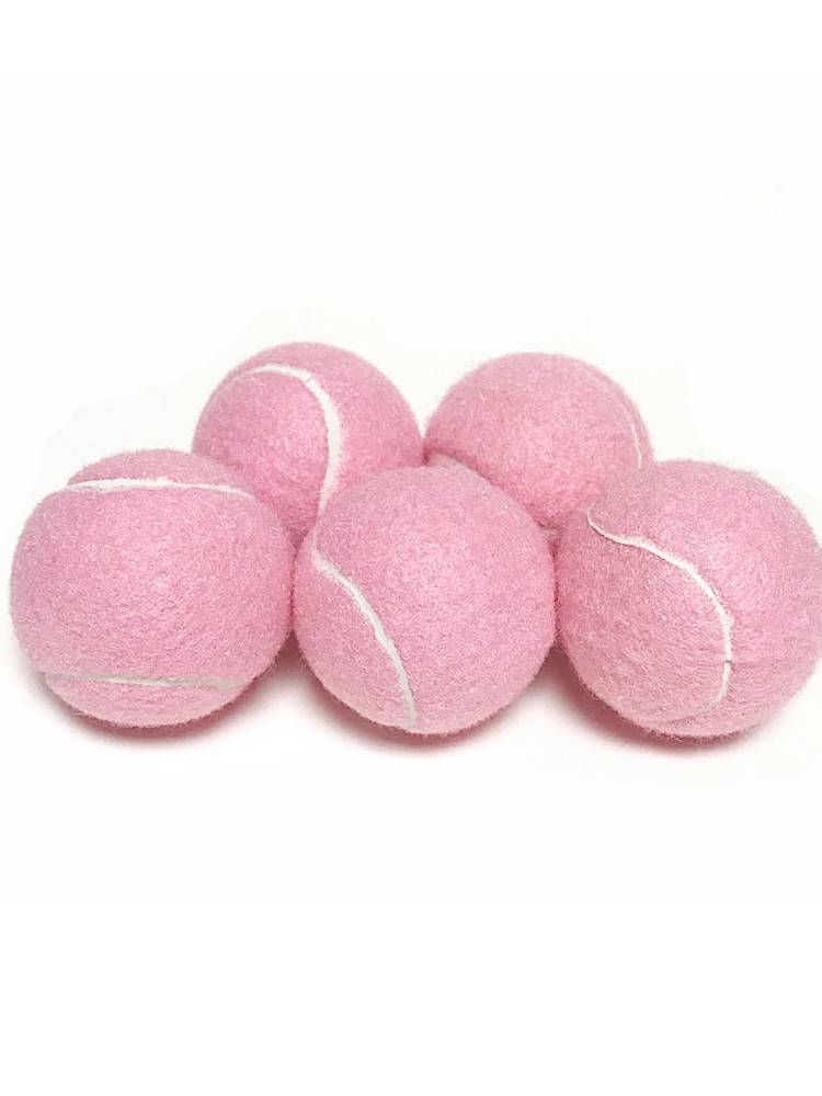Pink tennis girls and ladies begin to train Pink pet dog toy toy light pink pink tennis multi -function
