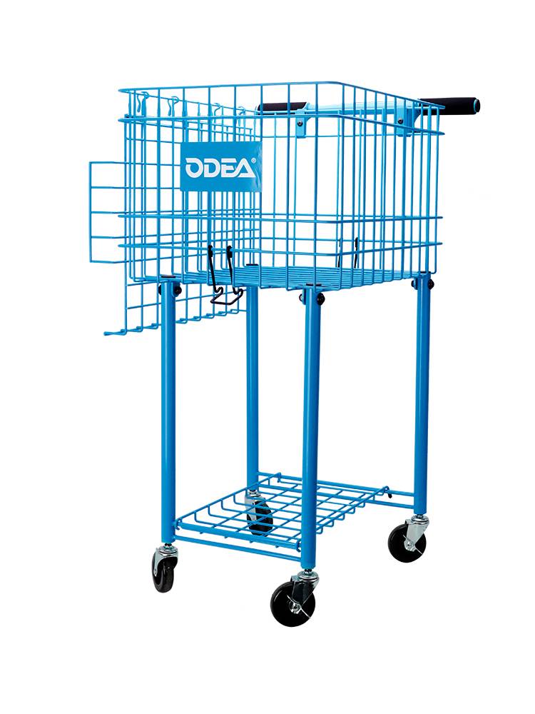 ODEA Odele Tennis car portable folding coach car large -capacity 200 balls with wheels picking boxes