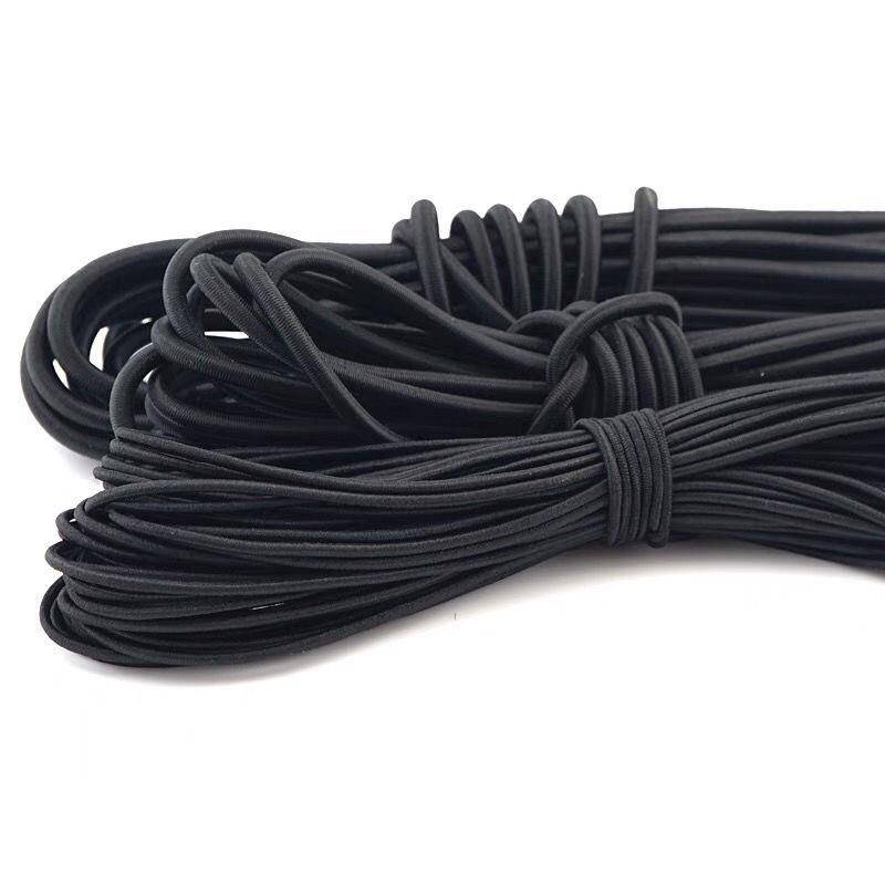 Tangke tennis rubber band fitness ball elastic rope throwing ball spare line replace the rope extended and thick black round loose