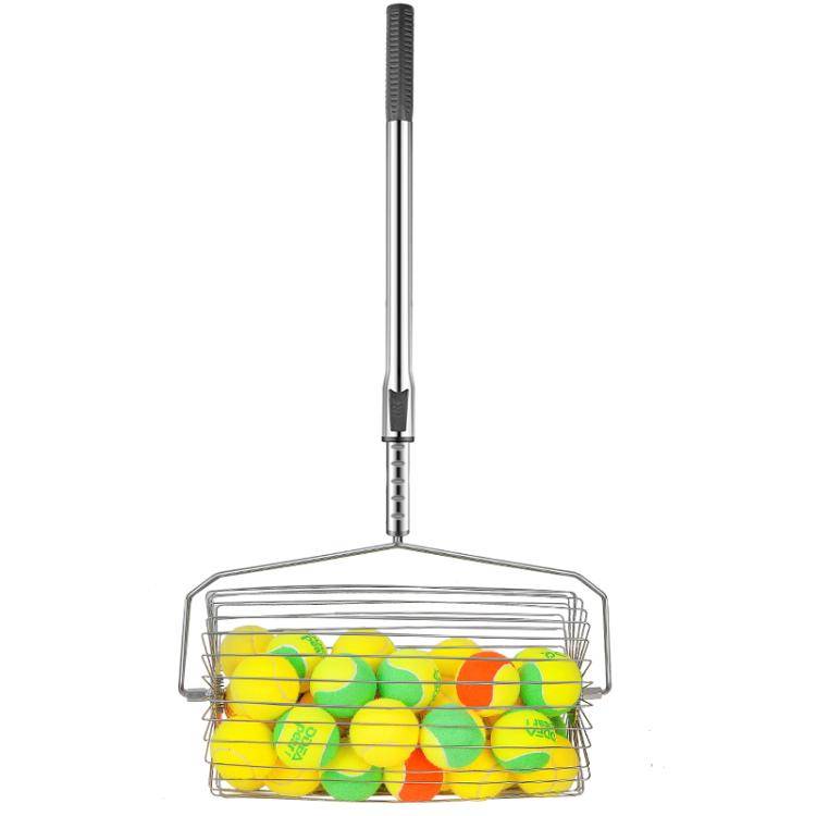 Portable tennis pick -up artifact drum -type ball -picked ball -picker automatic ball collection device efficiently without bending down can regulate telescopic