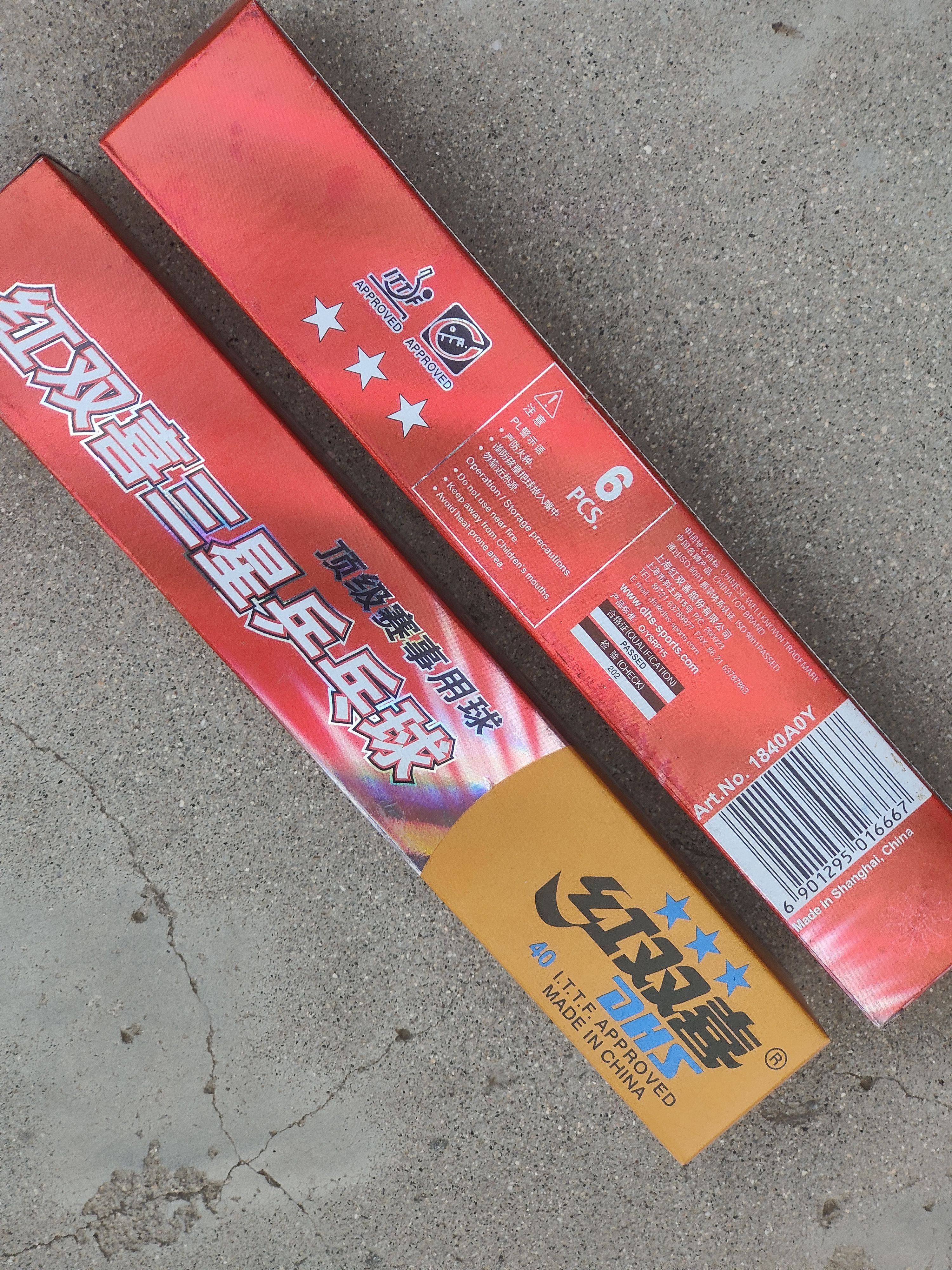 Red Shuangxi Sanxing Table Tennis Tournament Special Special ball diameter of 40mm A box 6 price