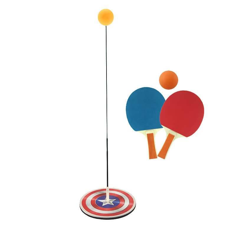 Children's home table tennis training device elastic soft shaft racket room single ping -pong training set fitness equipment