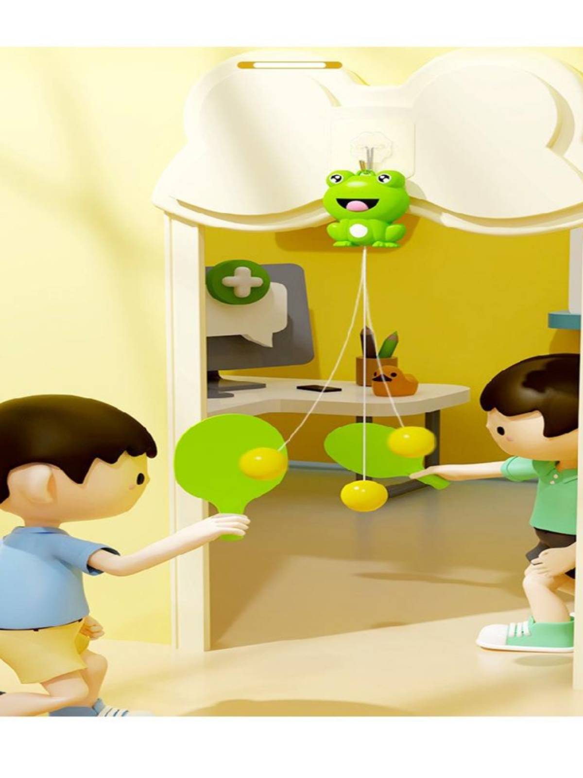 Hanging frog table tennis training device Family children parent -child parent -child sense exercise vision attention fitness exercise
