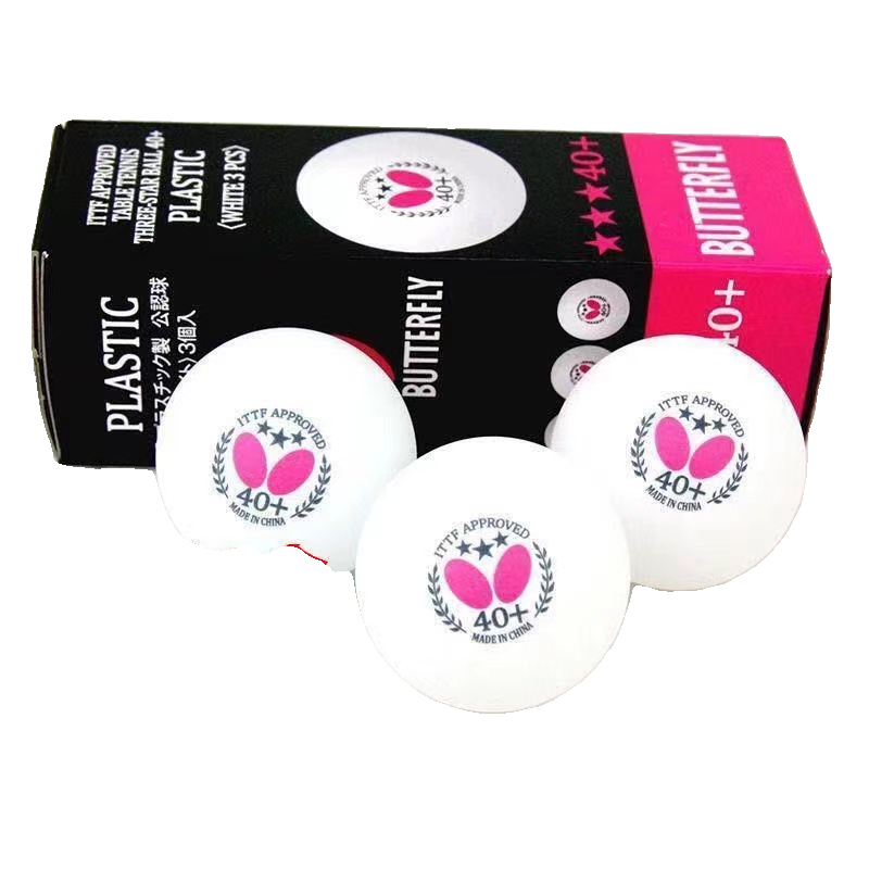 Butterfly table tennis three -star 40+ plastic with a big ball new material competition training 3 star table tennis play