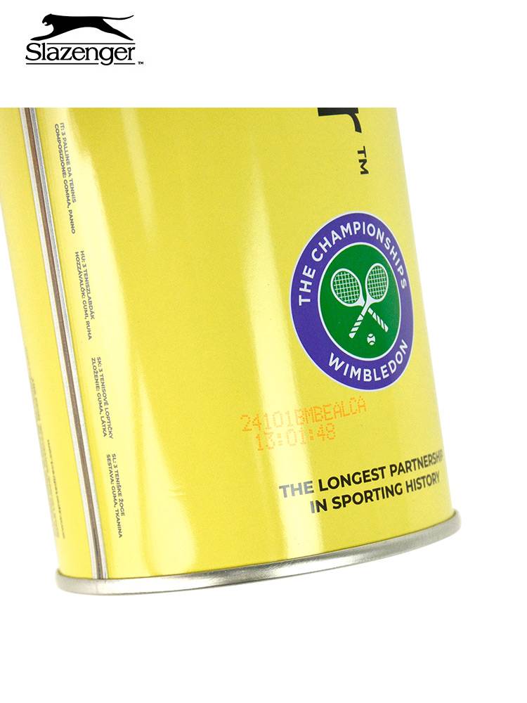 Slaznger Slissing Tennis Wimbledon Winnon Wimbled Leopard yellow can high bombs high bombs authentic new packaging