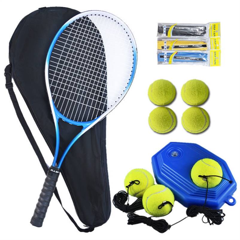Tennis racket beginner college student tennis training device alloy training double single tennis belt line rebound set
