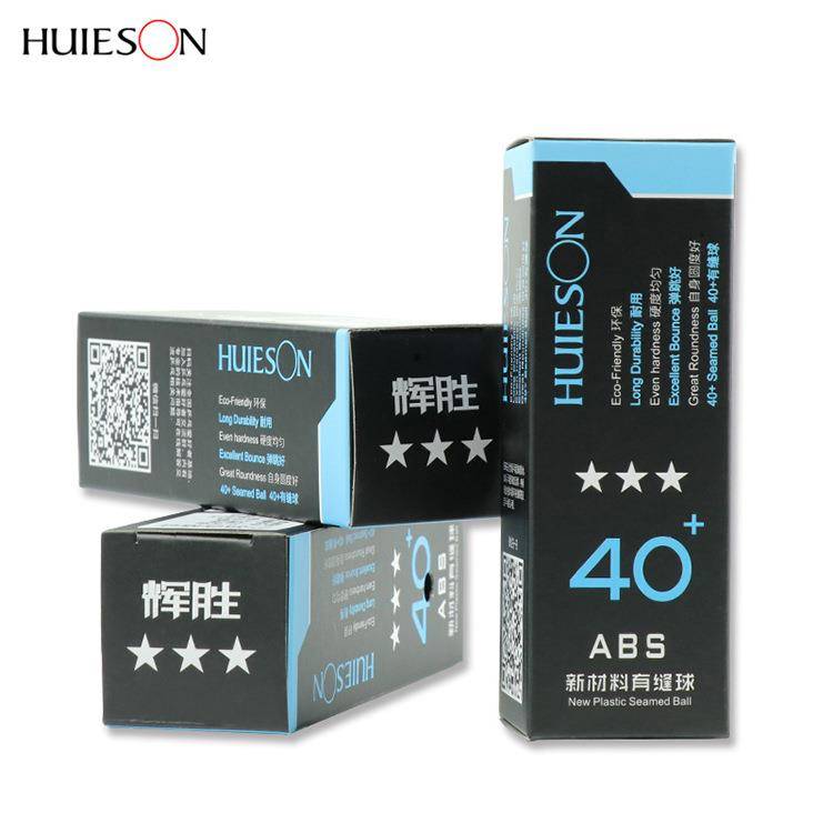 Huisheng New Materials ABS Sanxing Table Tennis 3 Box Professional Training Competition Balls can be printed on LOGO