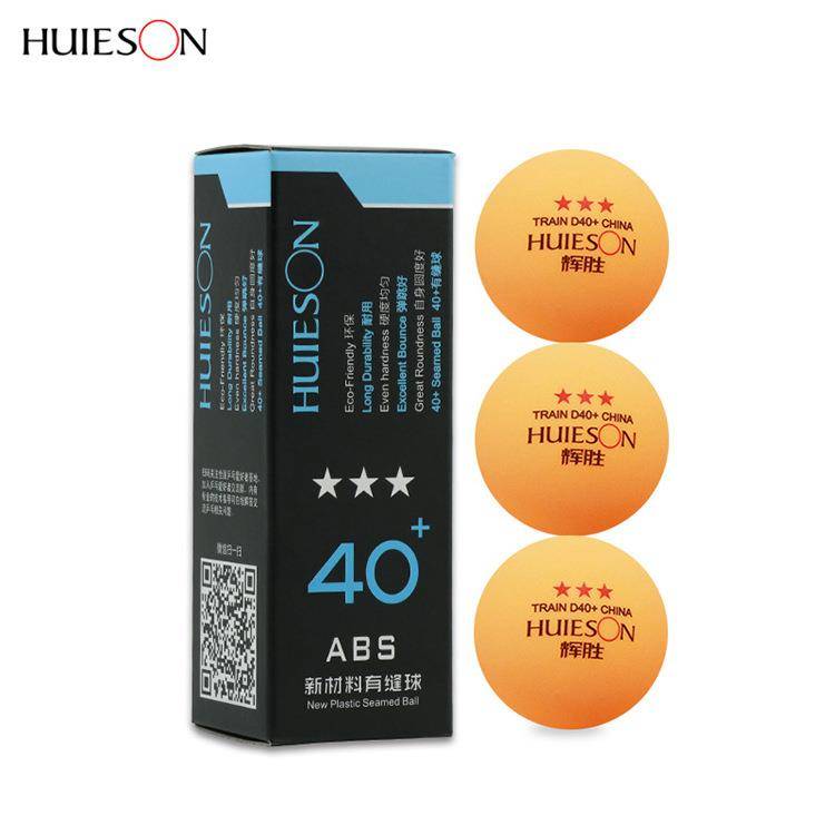 Huisheng New Materials ABS Sanxing Table Tennis 3 Box Professional Training Competition Balls can be printed on LOGO