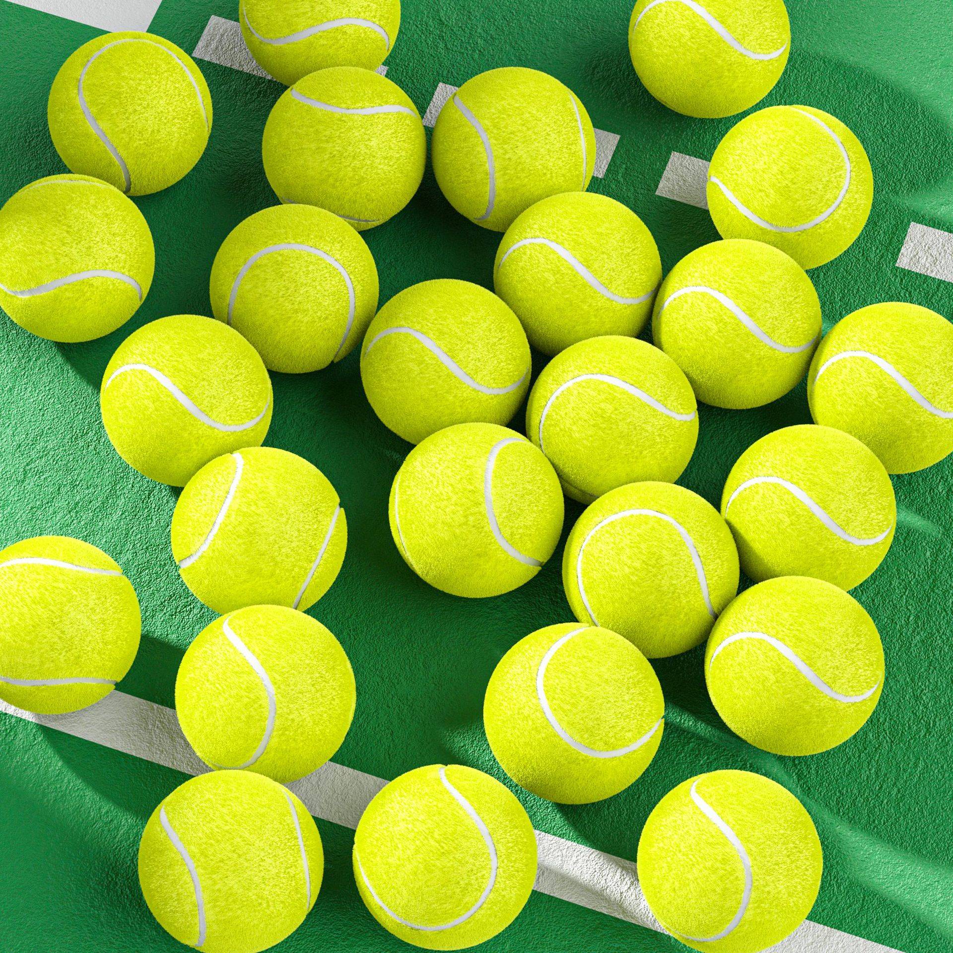 Green no-standard tennis nine