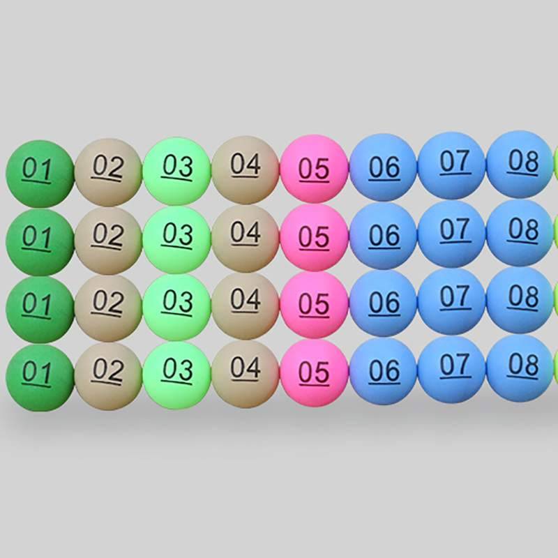 Digital color ball PP material table tennis table tennis color ball promotion training color table tennis modification
