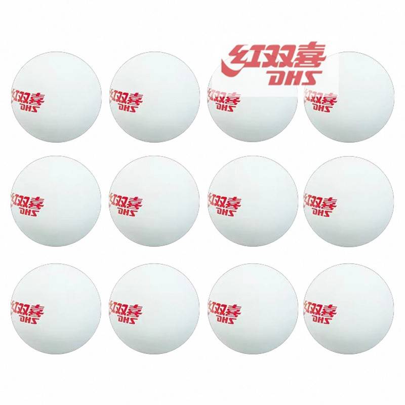 Red Double Happiness Training Table Tennis White 12