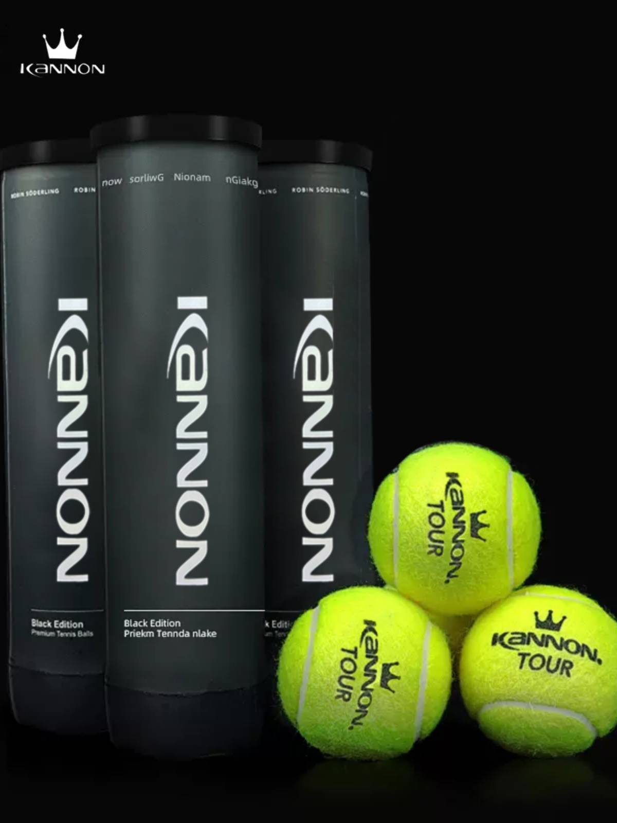 Kanon Kanglong crown black pot TUOR Sodling Memphis Open tennis game ball training white can