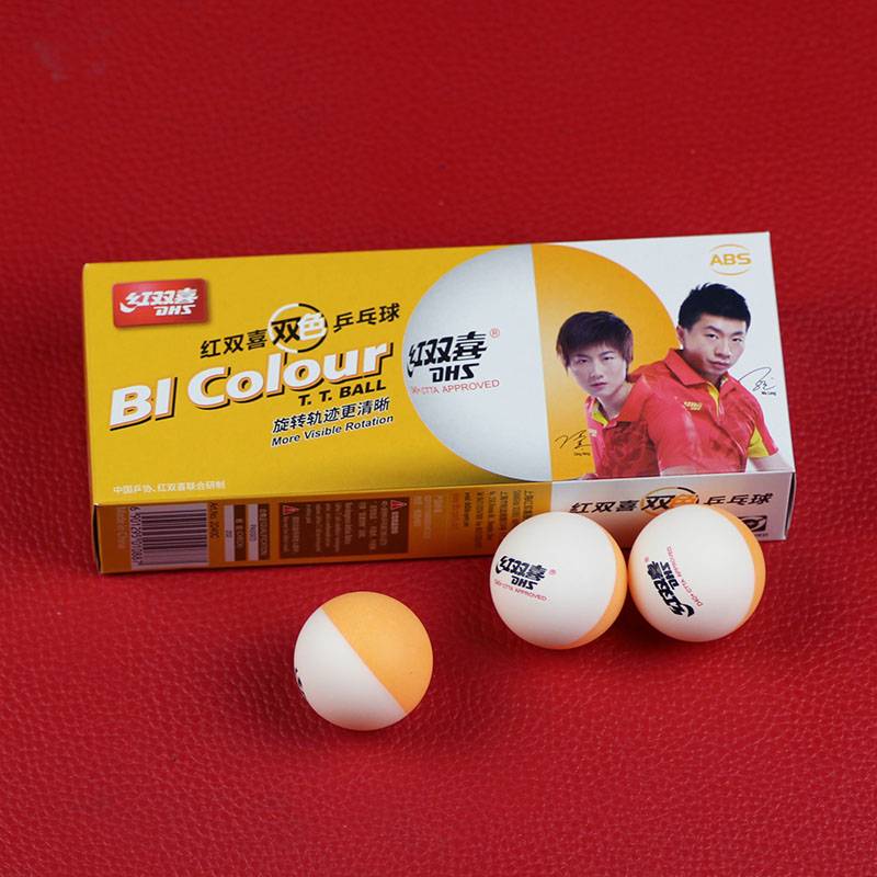 Genuine red doubles table tennis two -color table tennis ABS material D40 training ball with sewing table tennis double color ball