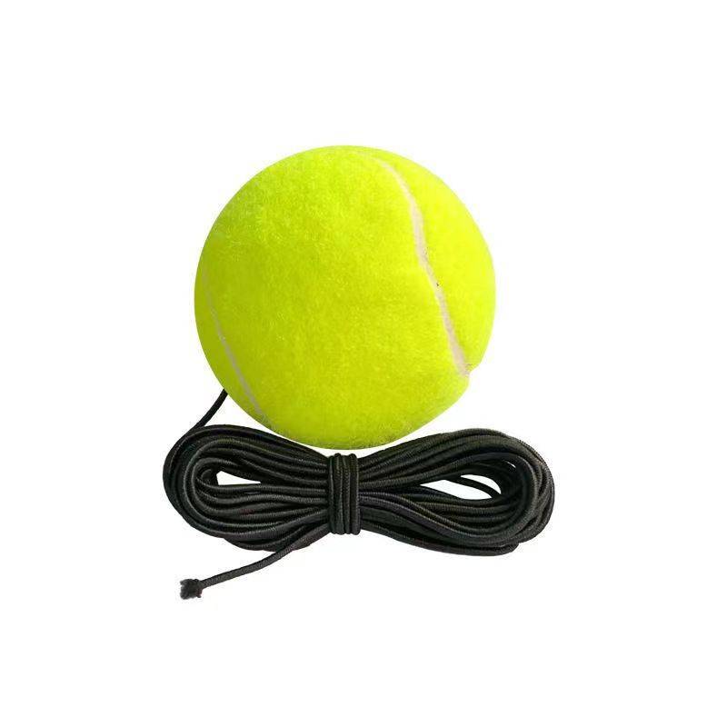 Novice elderly single tennis with rope tennis base exercise tennis rhyme stretch ball rebound with rope