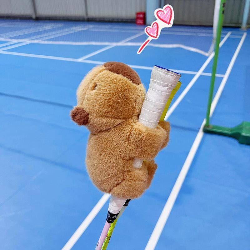 Badminton racket decorative handle creative cartoon plush card Tsuna doll doll couple gifts