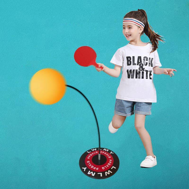 Upgraded metal base table tennis training device to change children to see the bad habit of mobile phone to exercise reaction to prevent myopic anti -myopia