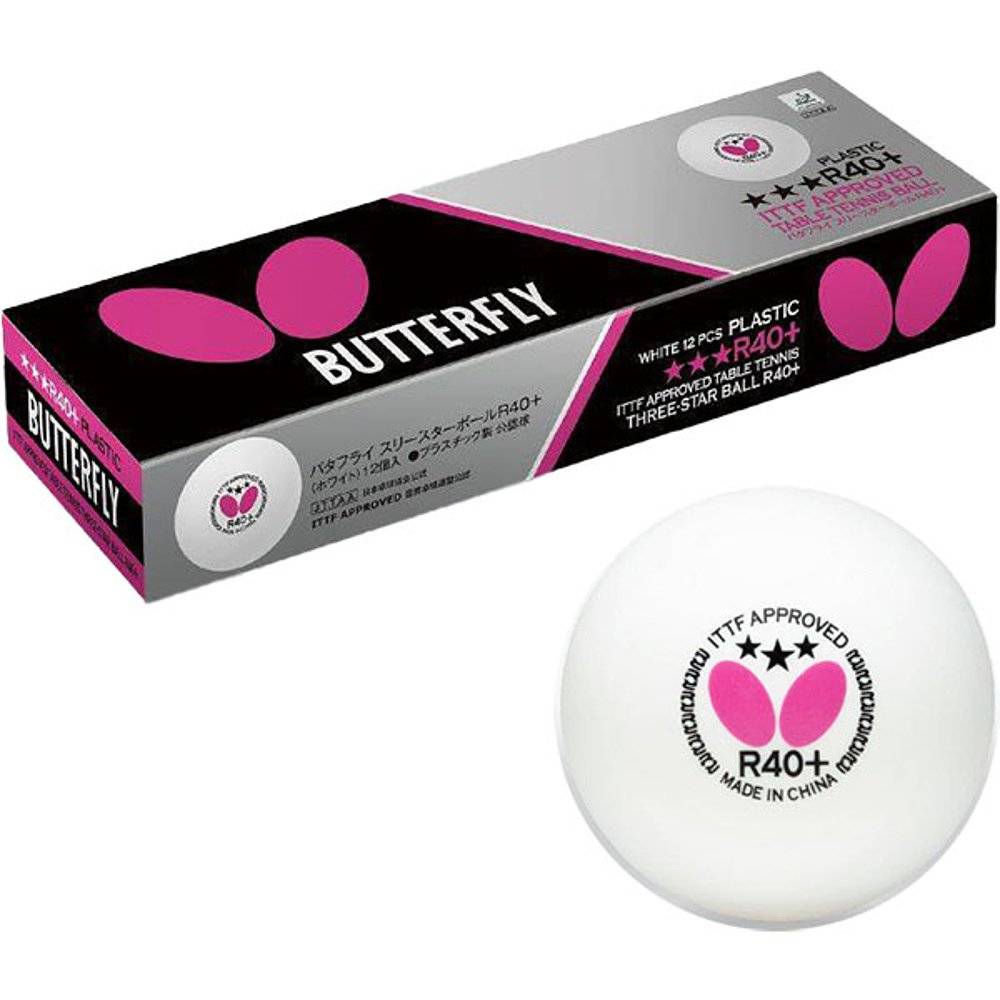 Japan Direct Mail Butterfly Butterfly Men's Ladies Three Planet R40+1 Battle Table Tennis High -quality Plastic