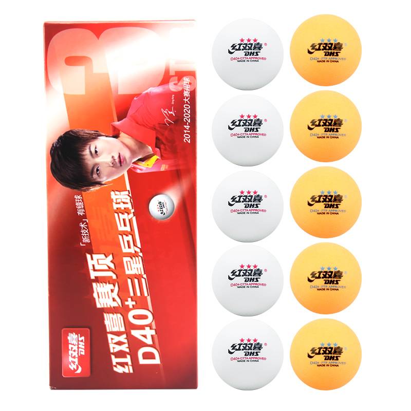 Genuine Red Double Happy One Star Table Tennis D40+Raunner's Home Training Power Tennis Tenn White Yellow 120