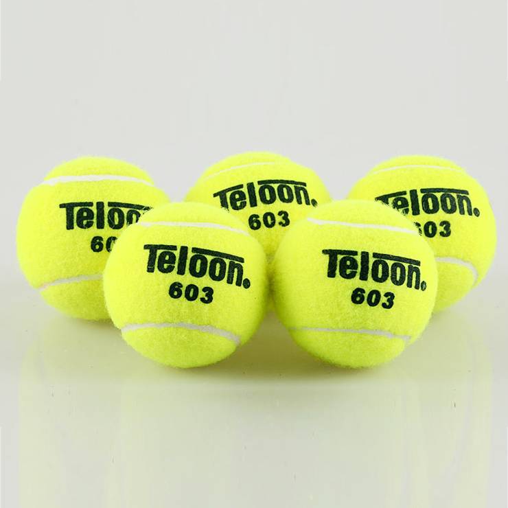 Five of the Dragon 603 tennis balls
