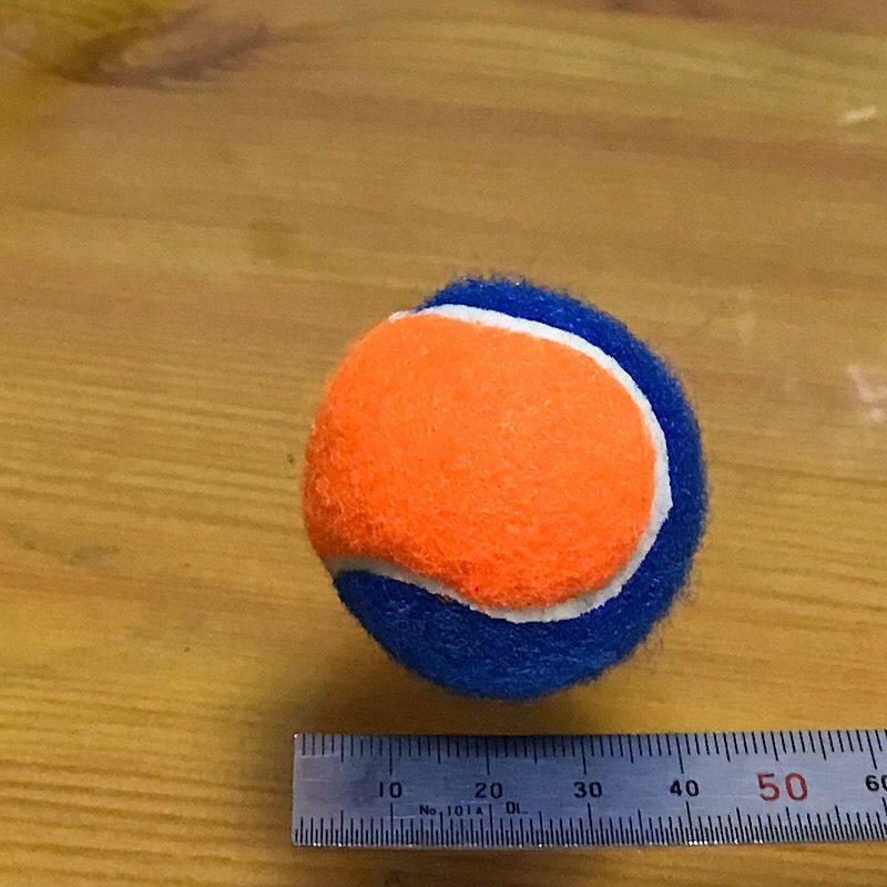 4CM ORANGE BLUE TENNIS BALL