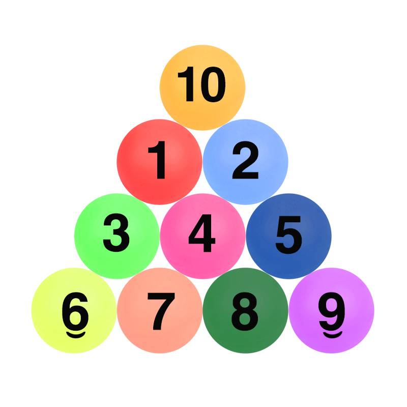 Color 1-300 Number Bands Pumping Ball Touch Ball Ball Locked Slottering Ping Pong Digital Ball 4CM