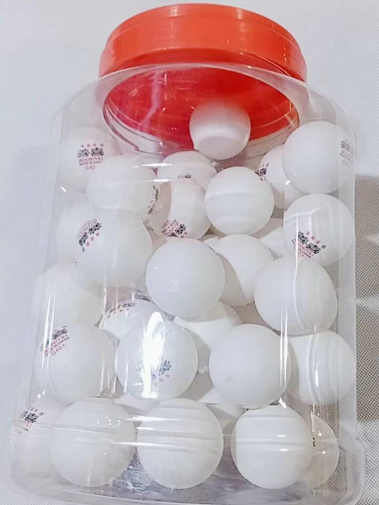 Shanxi brand table tennis Samsung 40+ new material training PPQ barrel ping -pong practice ball orange white elasticity