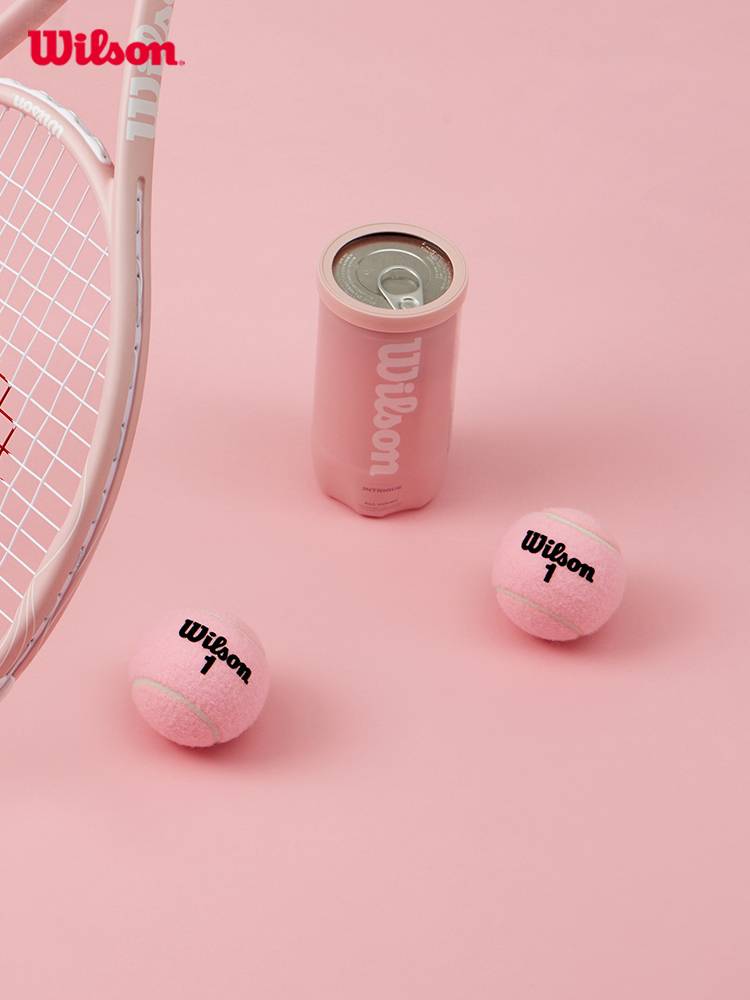 Wilson Wilson 2024 new Wilson limited pink game tennis multi -venue with 2 balls for ball