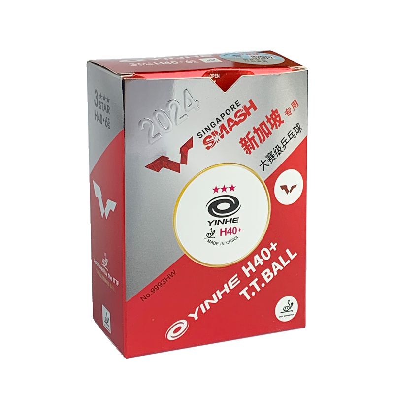 Yinhe Galaxy WTT Samsung Table Tennis has a double -standard H40+new material ball in Singapore Grand Slam game