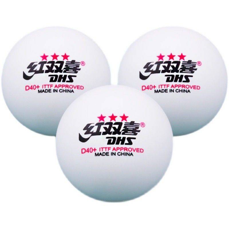 DHS Red Double Happy 3 Star Three Star Table Tennis Top D40+New Materials Competition Training