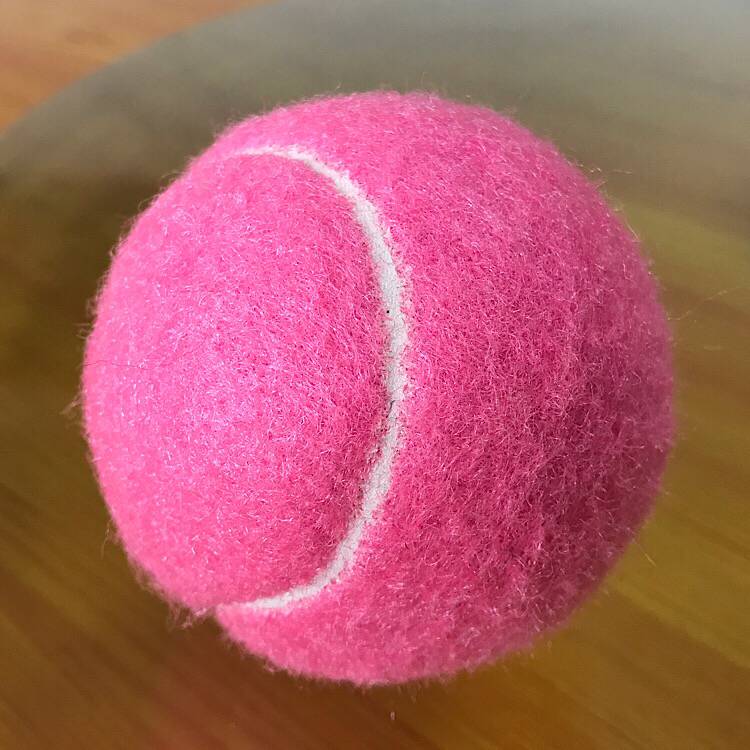 A single plum tennis ball