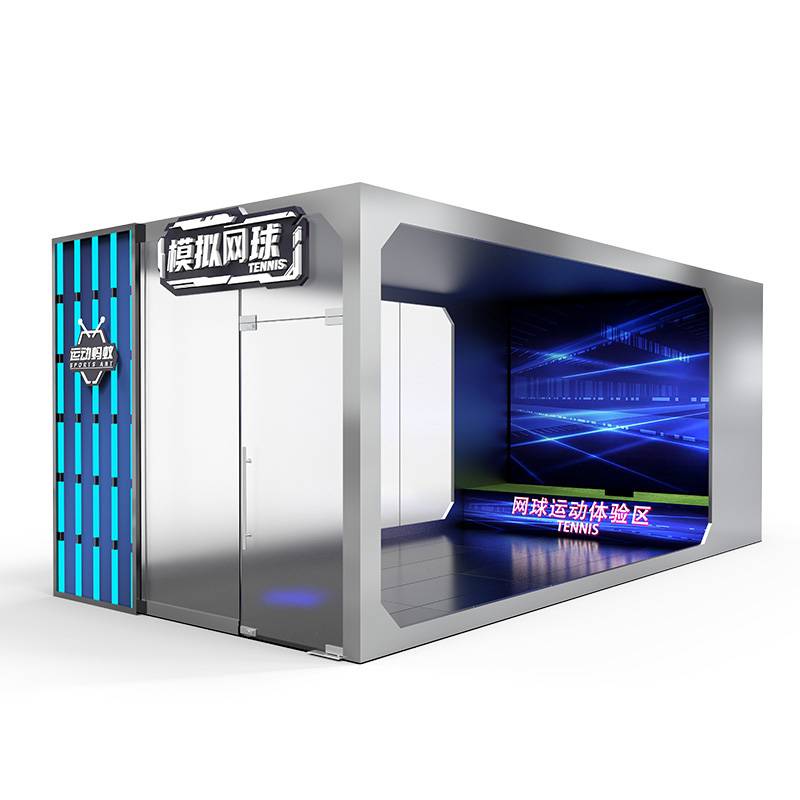 Digital simulation tennis indoor sports experience hall cage type competitive projection exercise crackdown