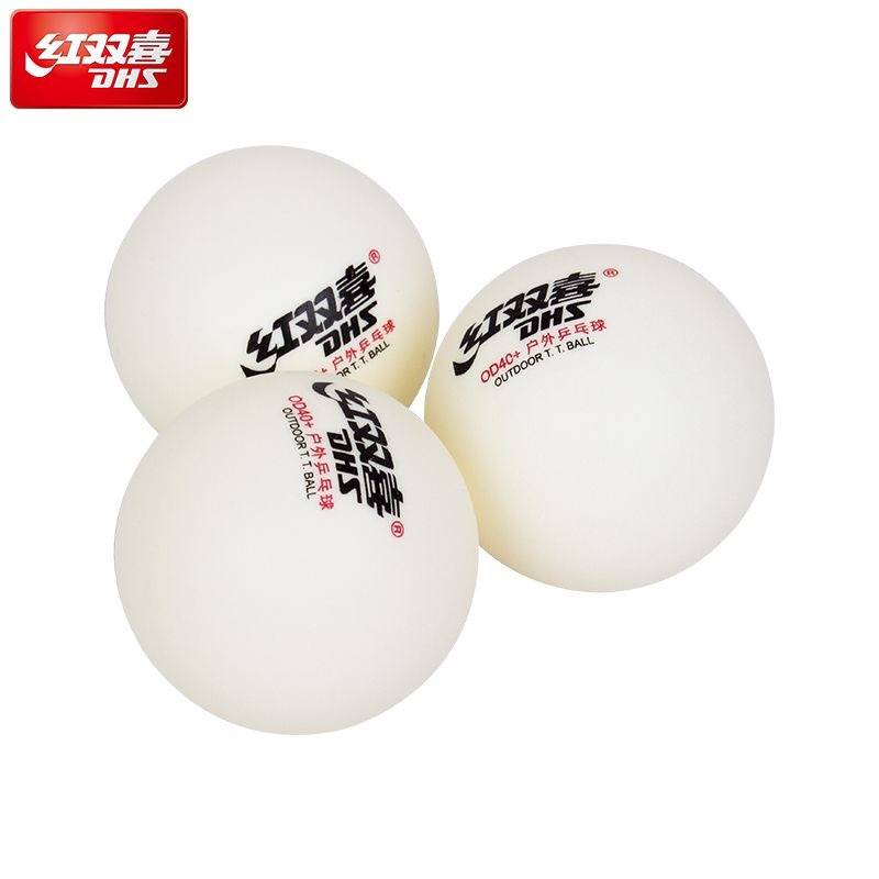 Red Double Happy Table Tennis Top Tennis Top Outdoor ABS New Materials Outbuvenating Standard Table Tennis PPQ Ten Packs