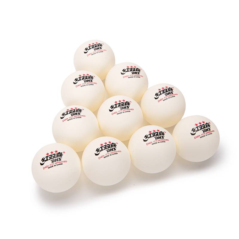 Red Double Happiness Top White Samsung 40mm+Table Tennis (Ten Installations) Sets ABS with a sewing training ball
