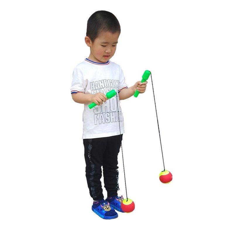 Fitness ball Children dedicated to dumping ball exercise toy ball handle with rope bomb bomb ball children's elastic line tennis
