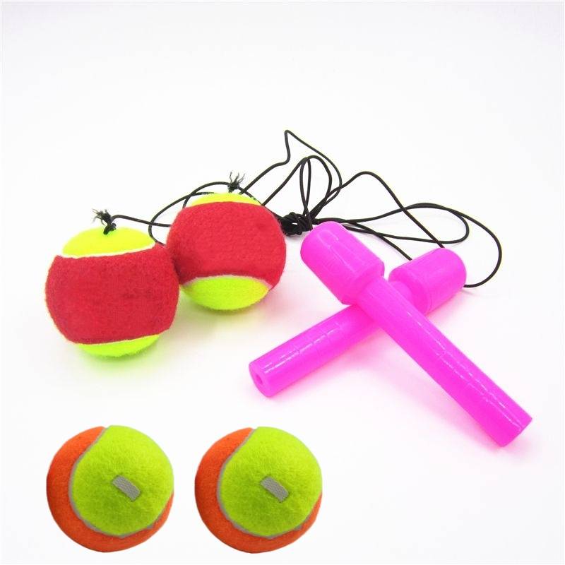Children's gym ball pink handle (plus 2 backup balls)
